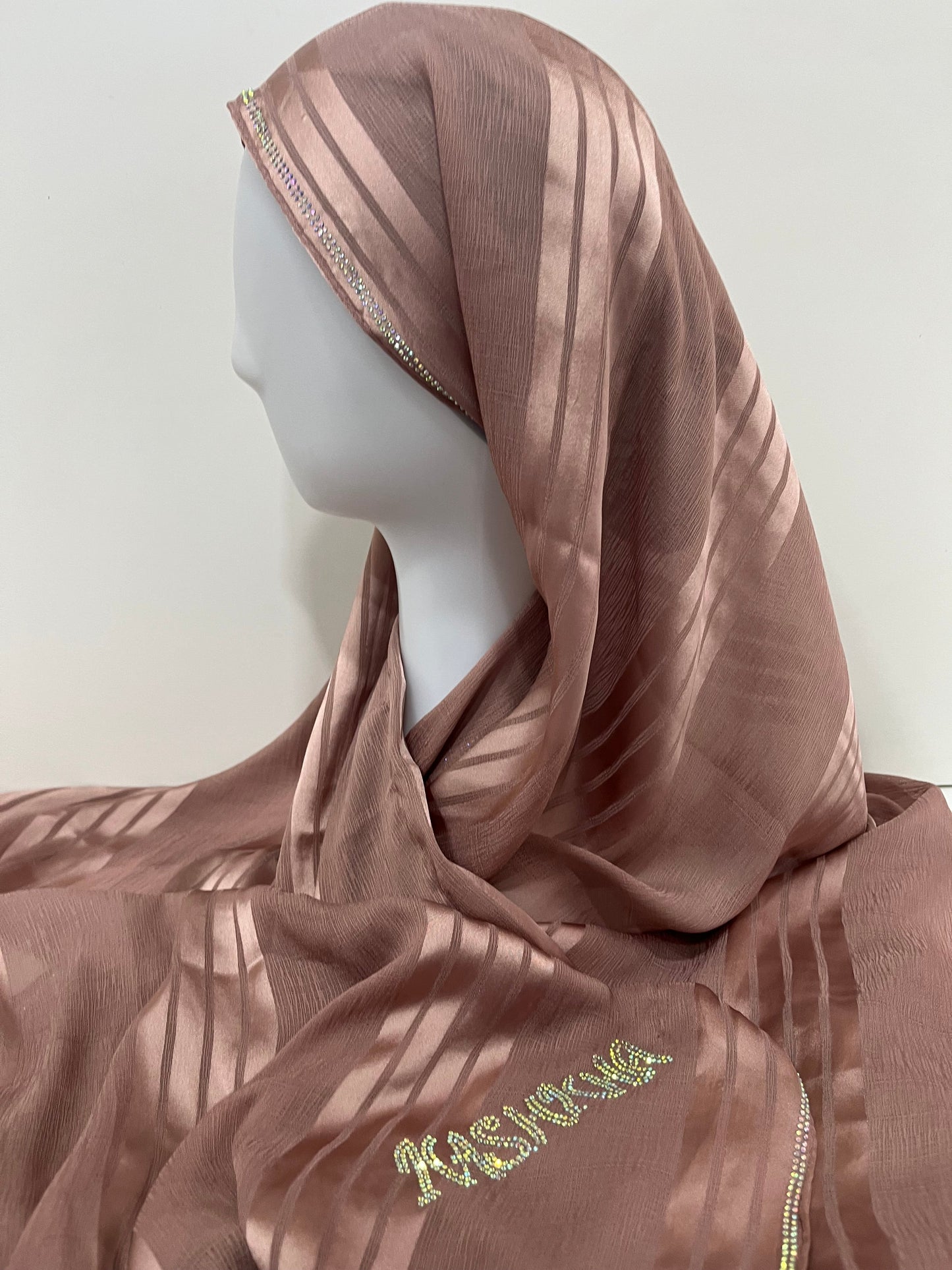 Brick Partywear Chiffon Hijab