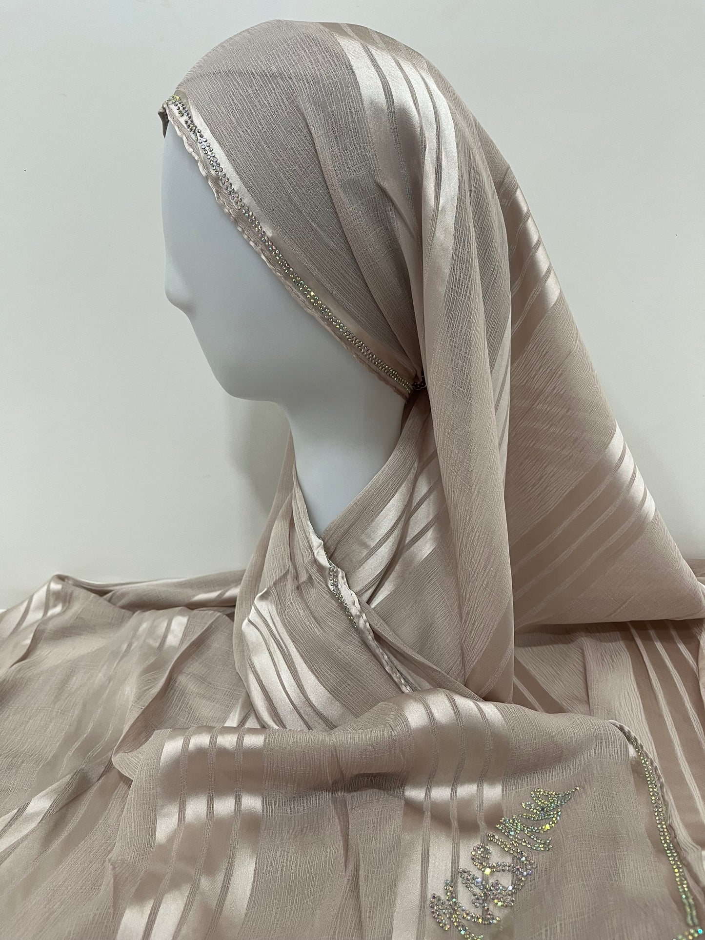 Ivory Partywear Chiffon Hijab