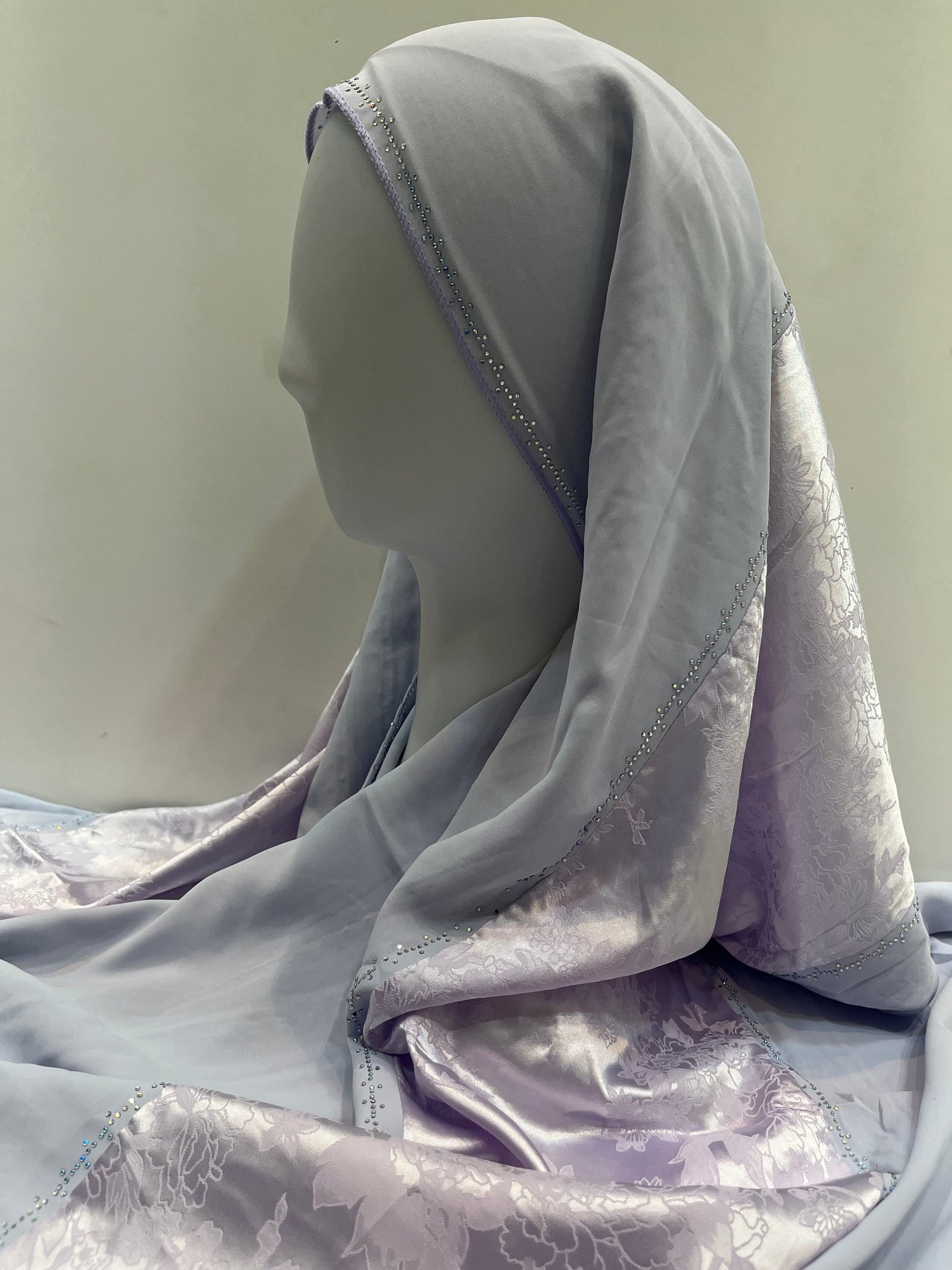 Lavender Dual Fabric Luxury Hijab