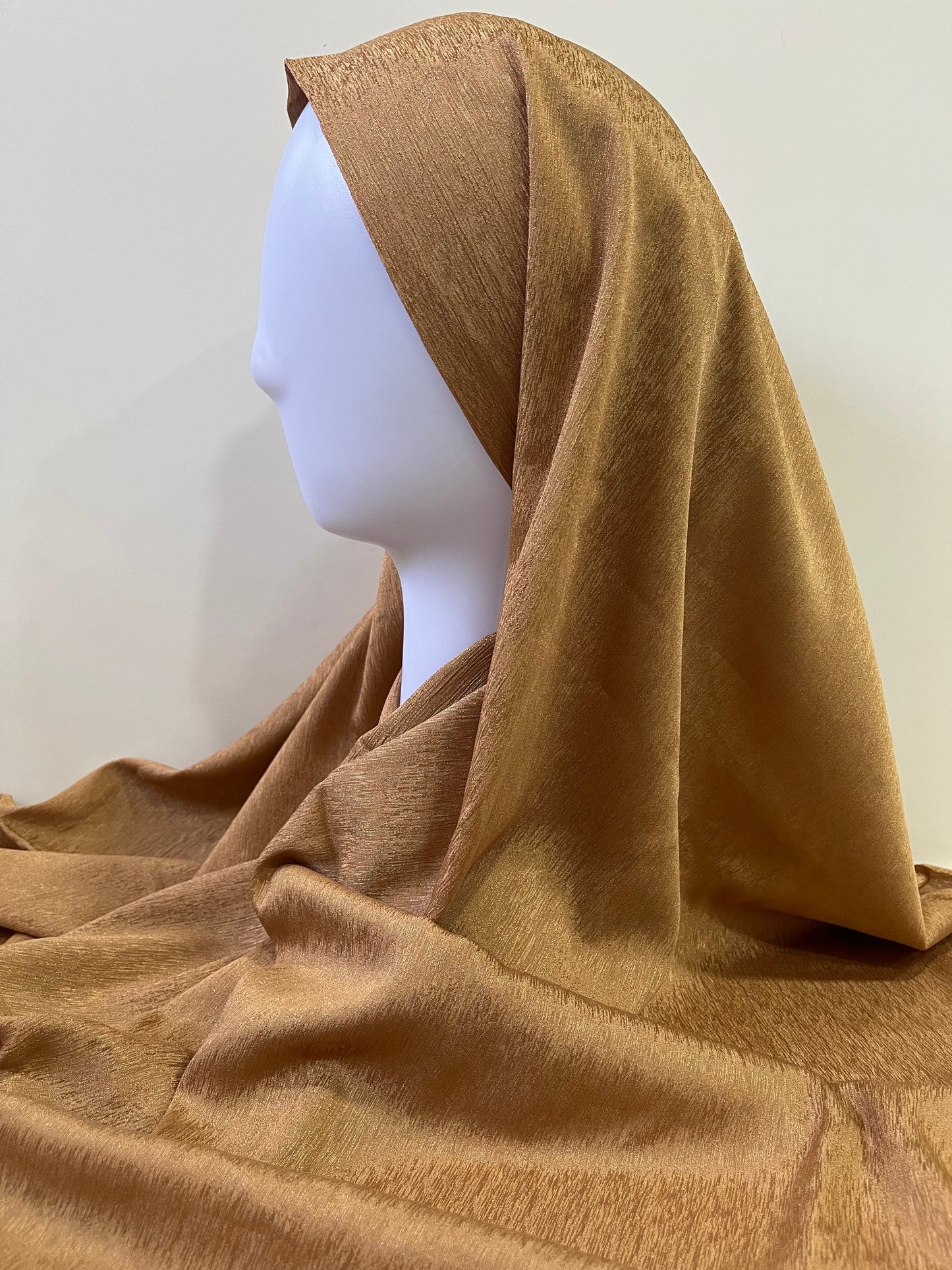 Copper Silver Chiffon Hijab