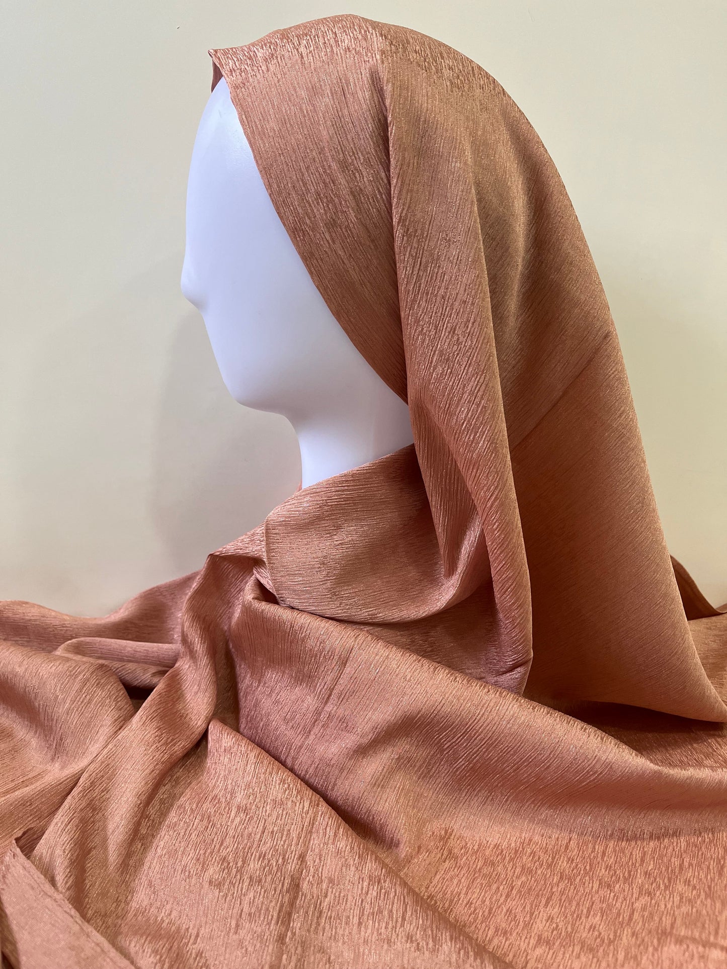 Antique Gras Silver Chiffon Hijab