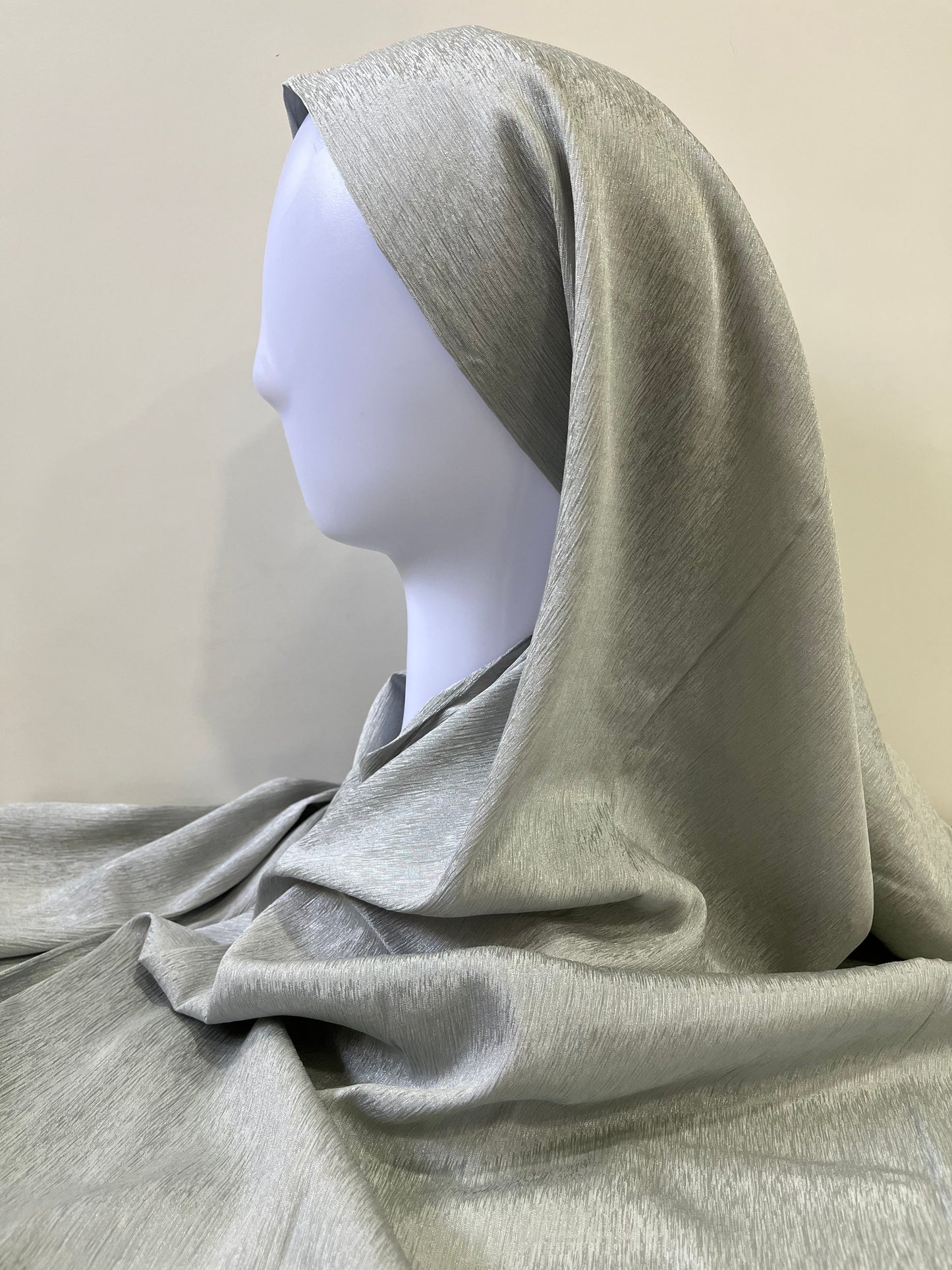 Clay Ash Silver Chiffon Hijab