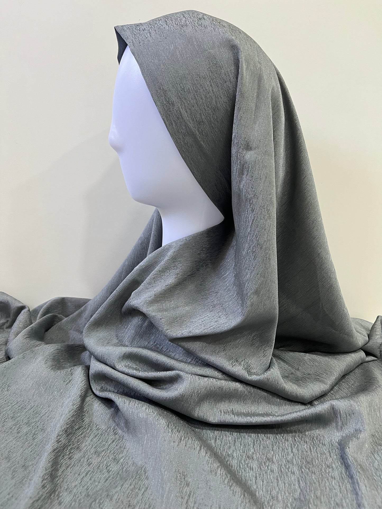 Olso Grey Silver Chiffon Hijab