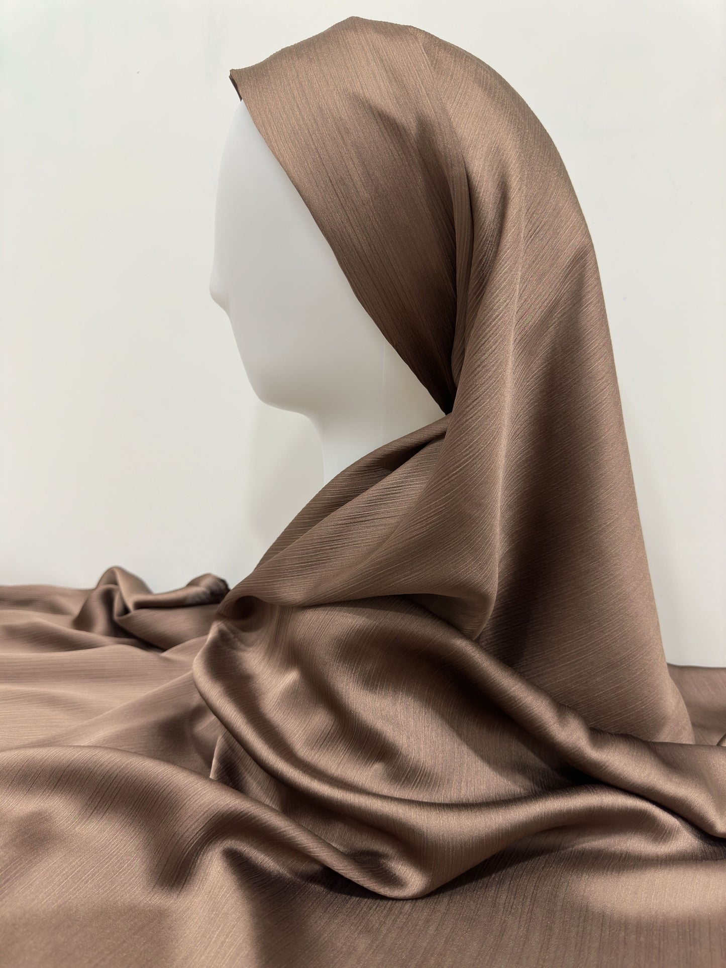 Vintage Brown Muna Satin Hijab