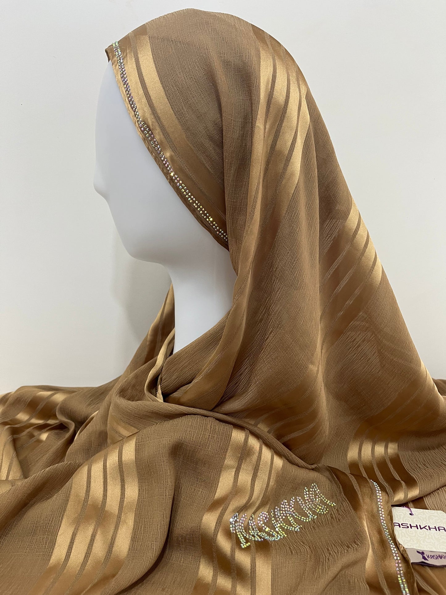Gold Partywear Chiffon Hijab