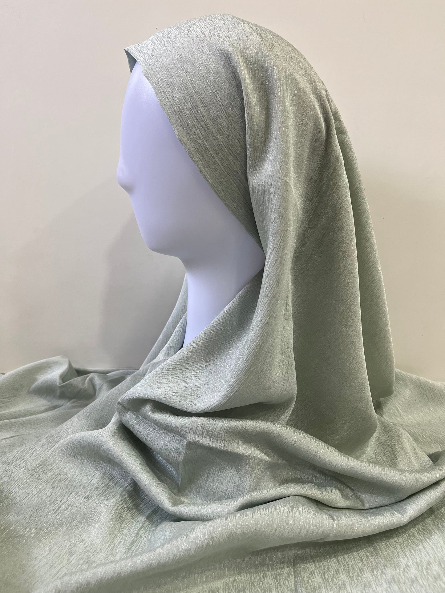 Lemon Grass Silver Chiffon Hijab